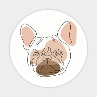 Modern One line Abstract Frenchie Magnet